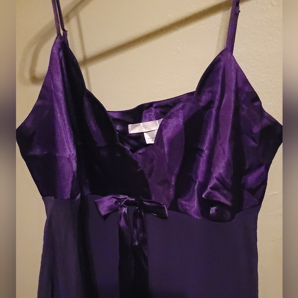 Victoria's Secret Plum Purple Sateen Silk Chiffon Lingerie Teddy size XL - Picture 9 of 11